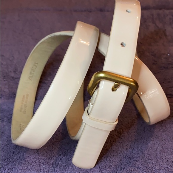 J. Crew Accessories - Jcrew beige patent belt.